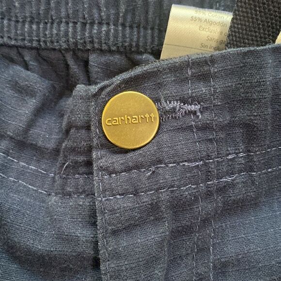EUC Carhartt Mens Drawstring Cargo Navy Blue Pants - Picture 6 of 10